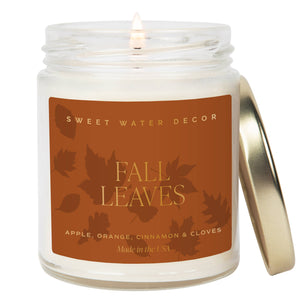 Sweet Water Decor - *NEW* Fall Leaves 9 oz Soy Candle - Fall Home Decor, Gifts