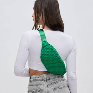 Sol and Selene - Aim High  Woven Neoprene Belt Bag: Cream
