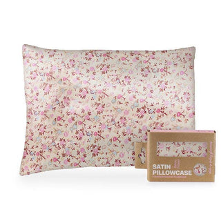Morning Glamour - Single STD/Queen Satin Pillowcase - Eco-Friendly Pkg : TAUPE