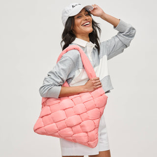 Sol and Selene - Illumine Woven Nylon Tote: Cream