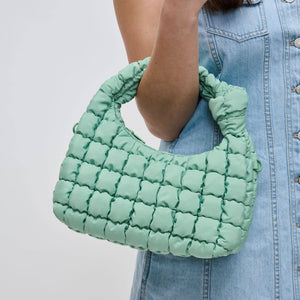 Sol and Selene - Radiance Quilted Puffer Nylon Crossbody: Pistachio