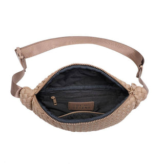 Sol and Selene - Aim High  Woven Neoprene Belt Bag: Cream