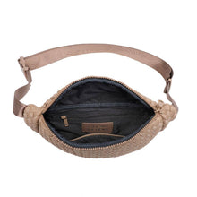 Load image into Gallery viewer, Sol and Selene - Aim High  Woven Neoprene Belt Bag: Cream
