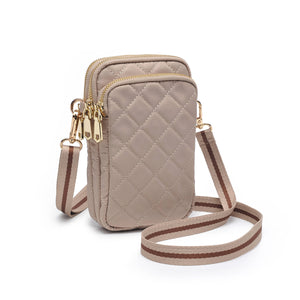 Sol and Selene - Divide & Conquer Quilted Crossbody: Nude