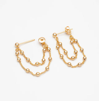 Eddie Gold Chain Tassel Earrings