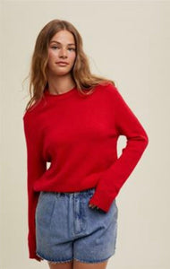 Red Brushed Sweater