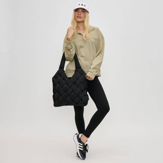 Sol and Selene - Illumine Woven Nylon Tote: Cream