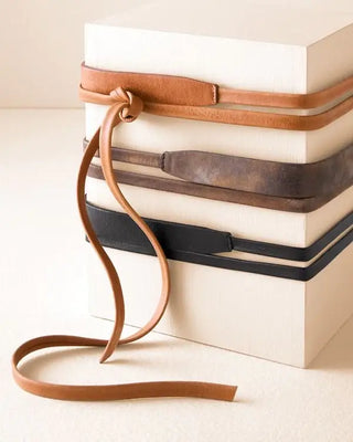 Skinny Wrap Belt - Black