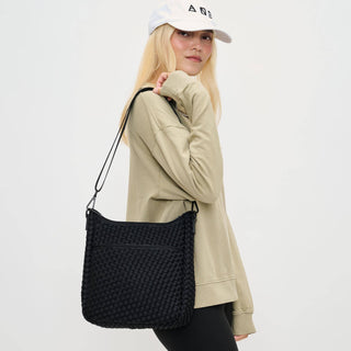 Sol and Selene - Kismet - Woven Neoprene Crossbody: Nude