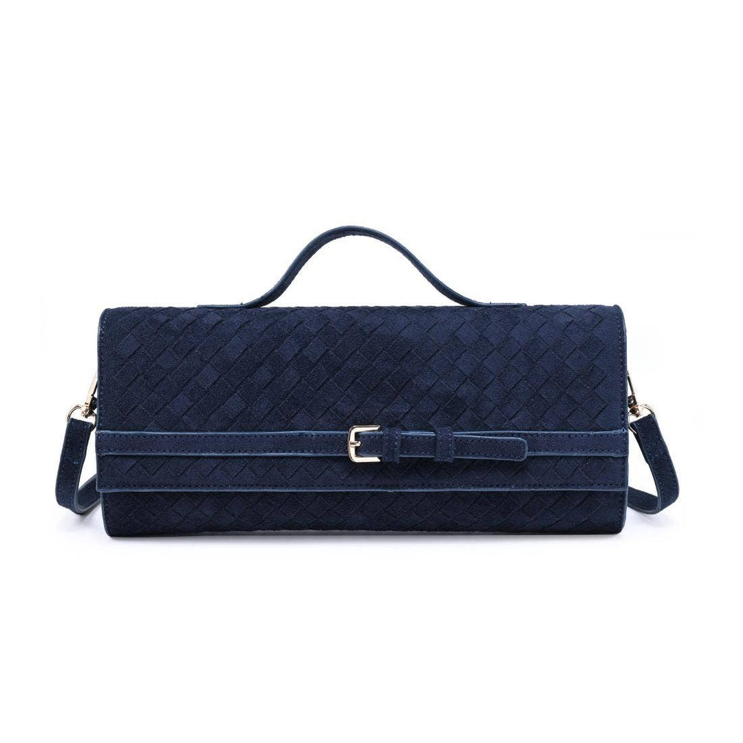 Emerson Woven Faux Suede Crossbody Bag