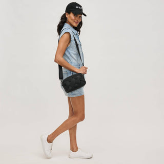 Sol and Selene - Inspiration - Braided Woven Nylon Crossbody: Salmon