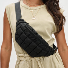 Load image into Gallery viewer, Sol and Selene - Resurgence - Quilted Puffer Nylon Belt Bag: Ivory
