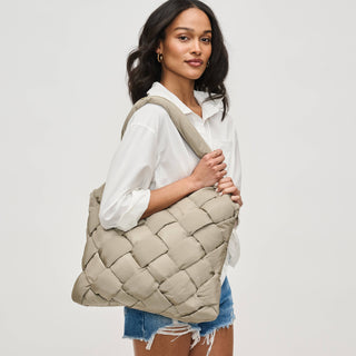 Sol and Selene - Illumine Woven Nylon Tote: Cream