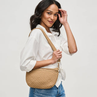 Sol and Selene - Ethereal - Woven Sustainable Crossbody: Nude