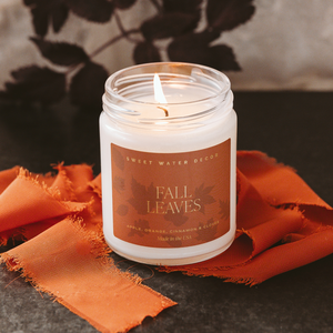 Sweet Water Decor - *NEW* Fall Leaves 9 oz Soy Candle - Fall Home Decor, Gifts