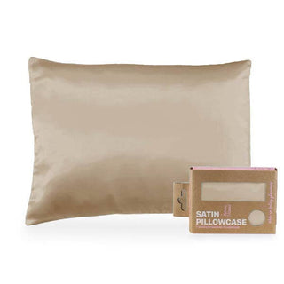 Morning Glamour - Single STD/Queen Satin Pillowcase - Eco-Friendly Pkg : TAUPE