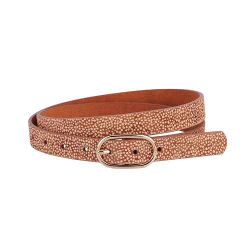 Skinny Spotted Calf Hair Belt - Hello Beautiful Boutique