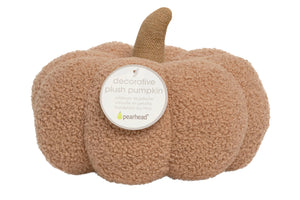 Pearhead - Beige Sherpa Pumpkin Pillow, Fall Decor