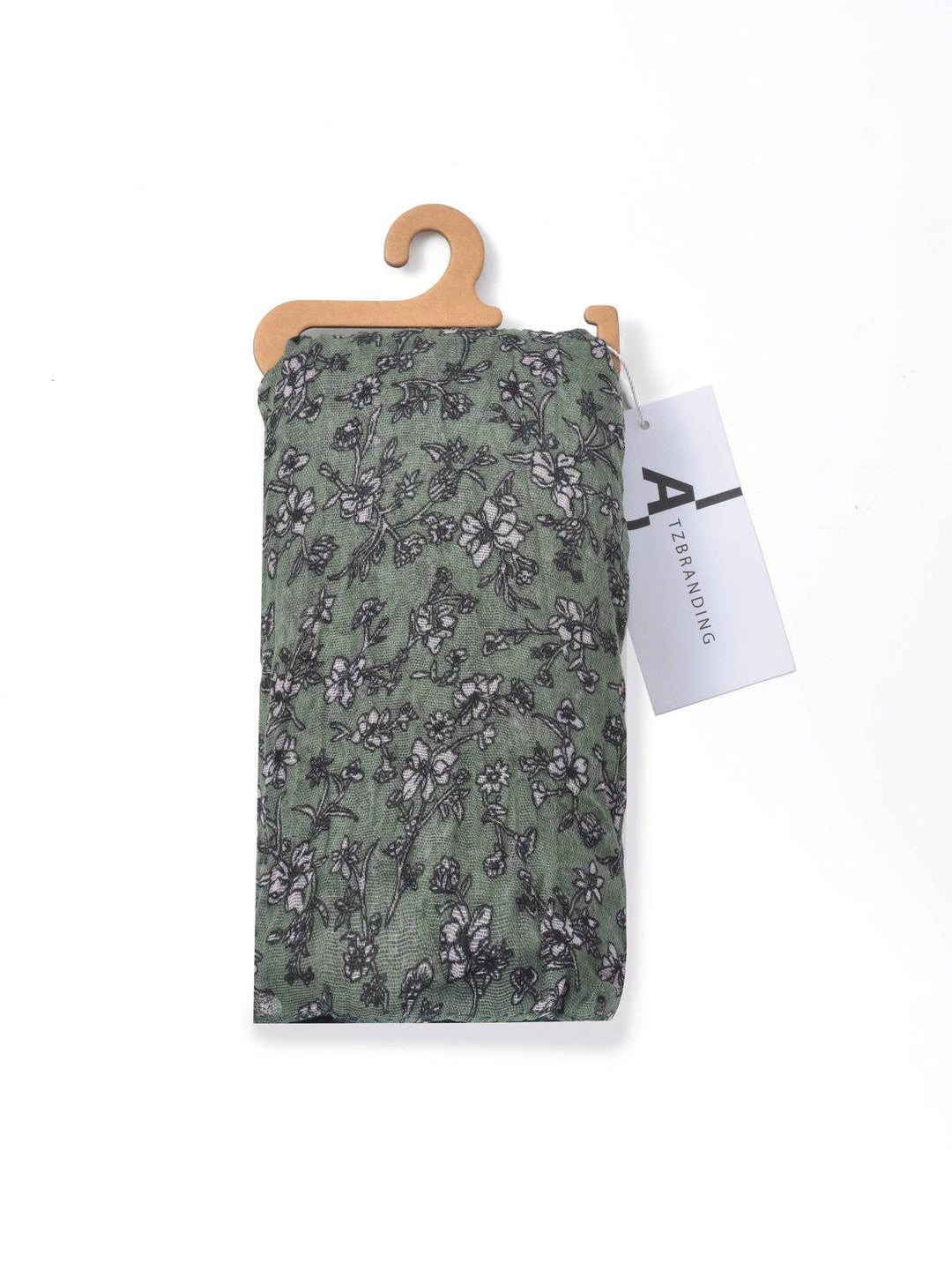 Lightweight Floral Ruched Scarf