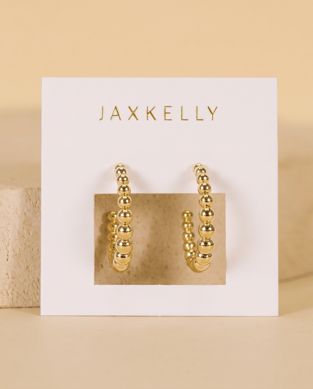 Ball Hoop - Large - Gold Earrings