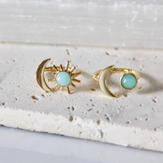 Mesa Blue - Amazonite Sun and Moon Ring: Sun ring