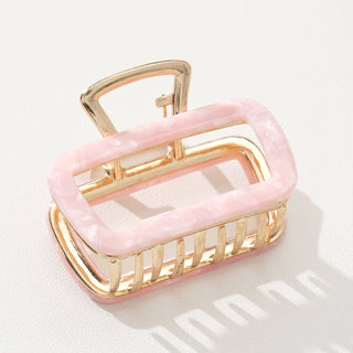 Harlow Medium Hollow Rectangle Metal Claw Clip: Assorted