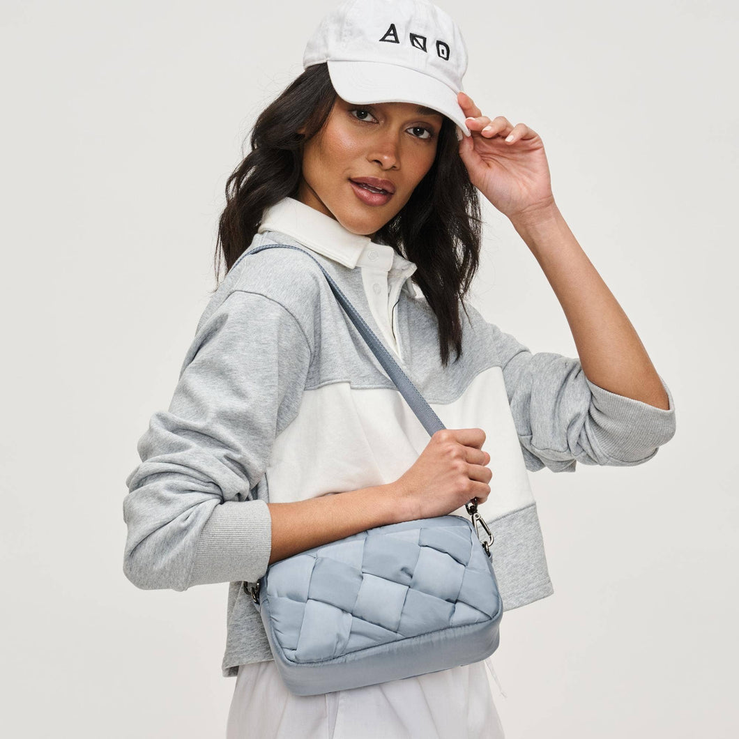 Sol and Selene - Inspiration - Braided Woven Nylon Crossbody: Slate Sky