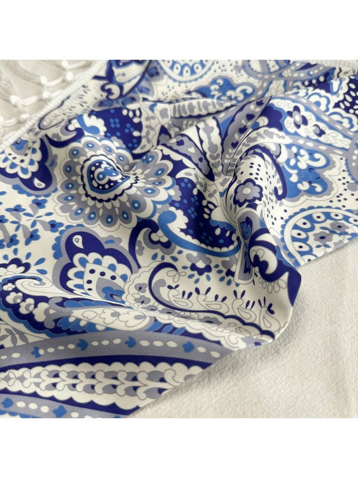 Fringed Patchwork Triangle Bandana