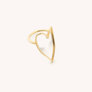 Nikki Smith Designs - Lovie Gold Heart Ring- Waterproof: 7