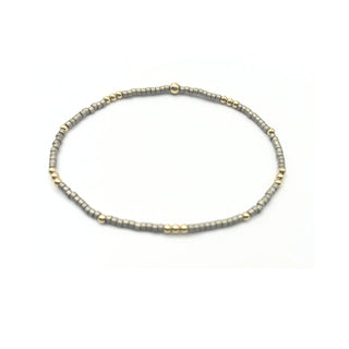 B-NEWPW-7- Newport Gold Filed waterproof bracelet- Pewter