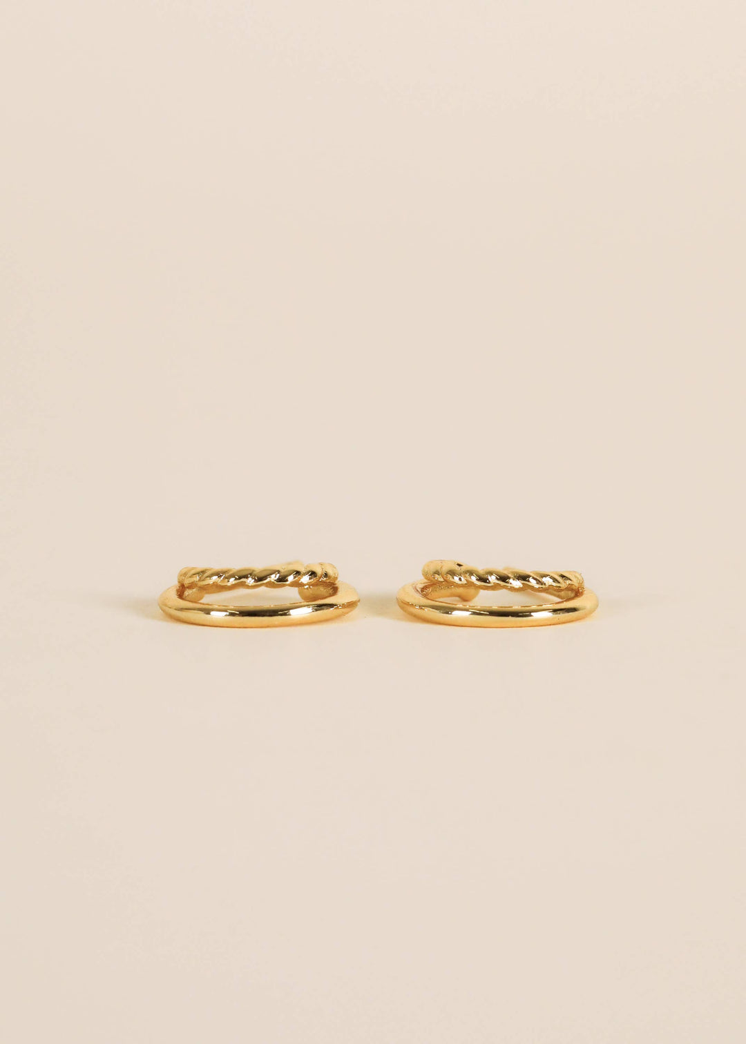 Gold Hoop - Double - Earrings