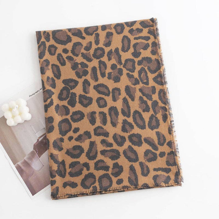 Leopard Print Blanket Scarf