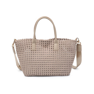 Sol and Selene - Solstice - Medium  Hand Woven Knot Tote: Nude