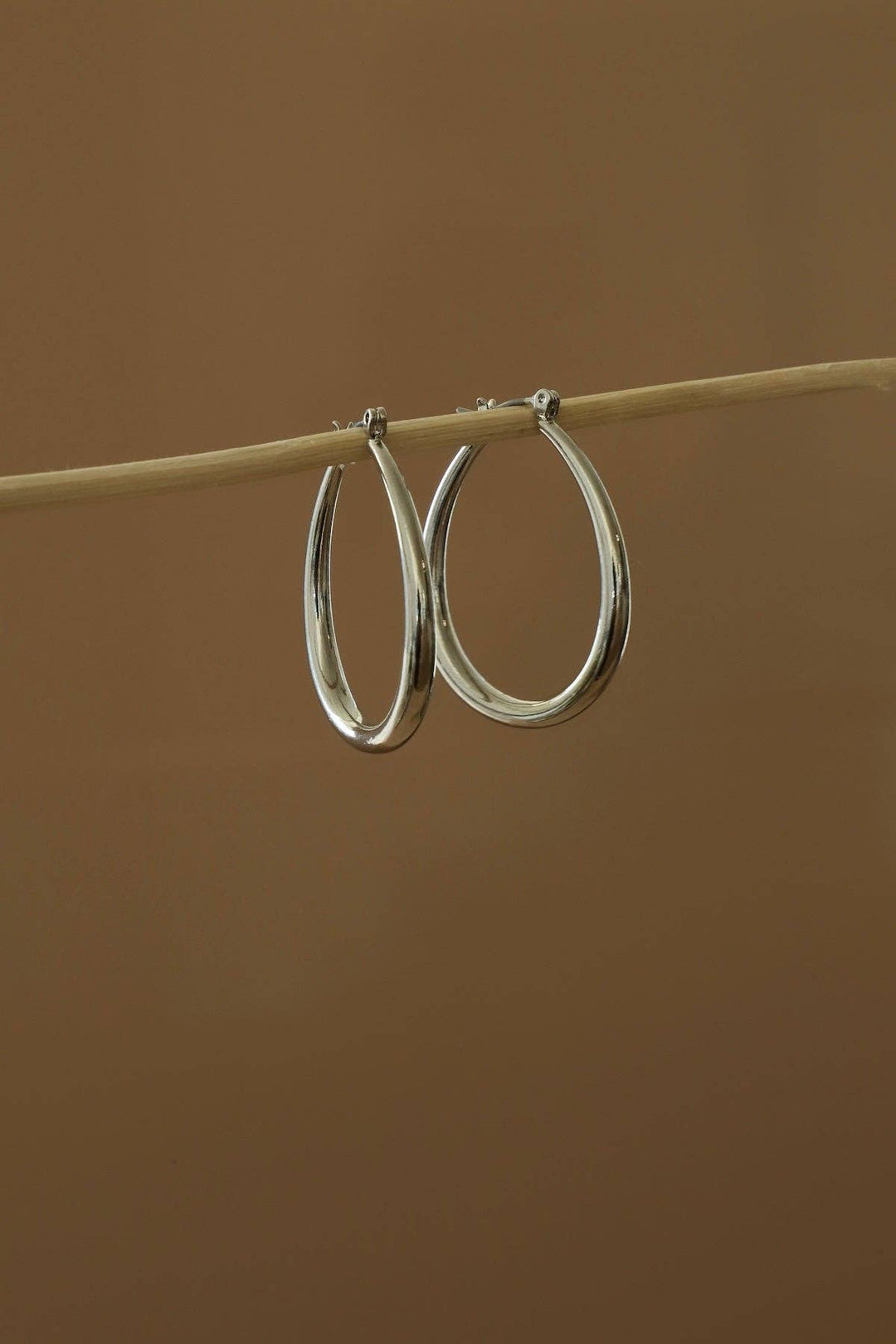 Large Teardrop Hoop Earrings