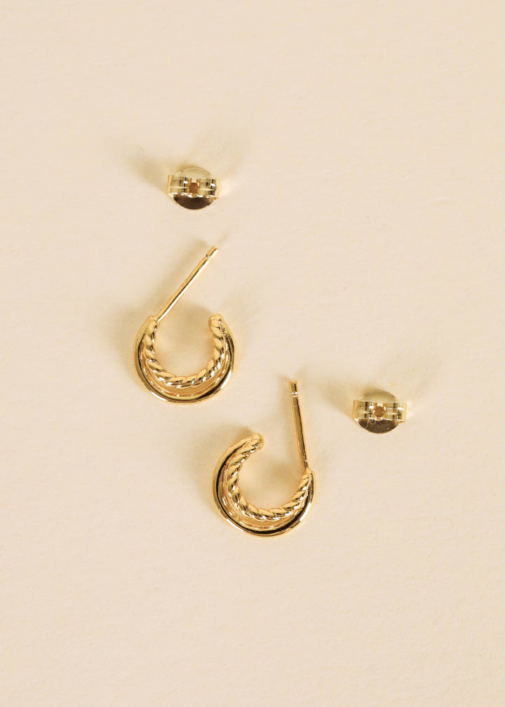Gold Hoop - Double - Earrings