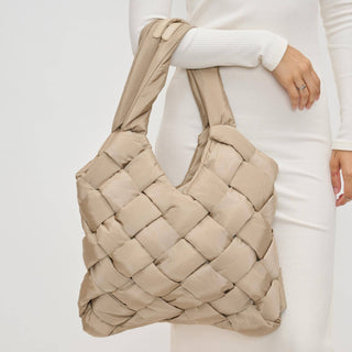 Sol and Selene - Illumine Woven Nylon Tote: Cream