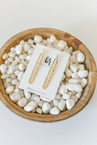 Zola hammered oval hoop studs 18k