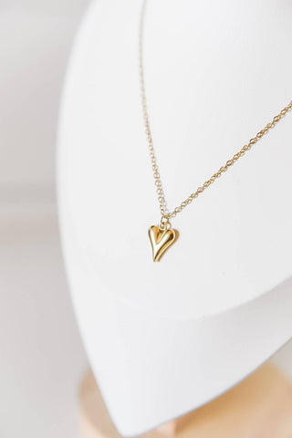 Victoria Dainty Heart Charm Necklace