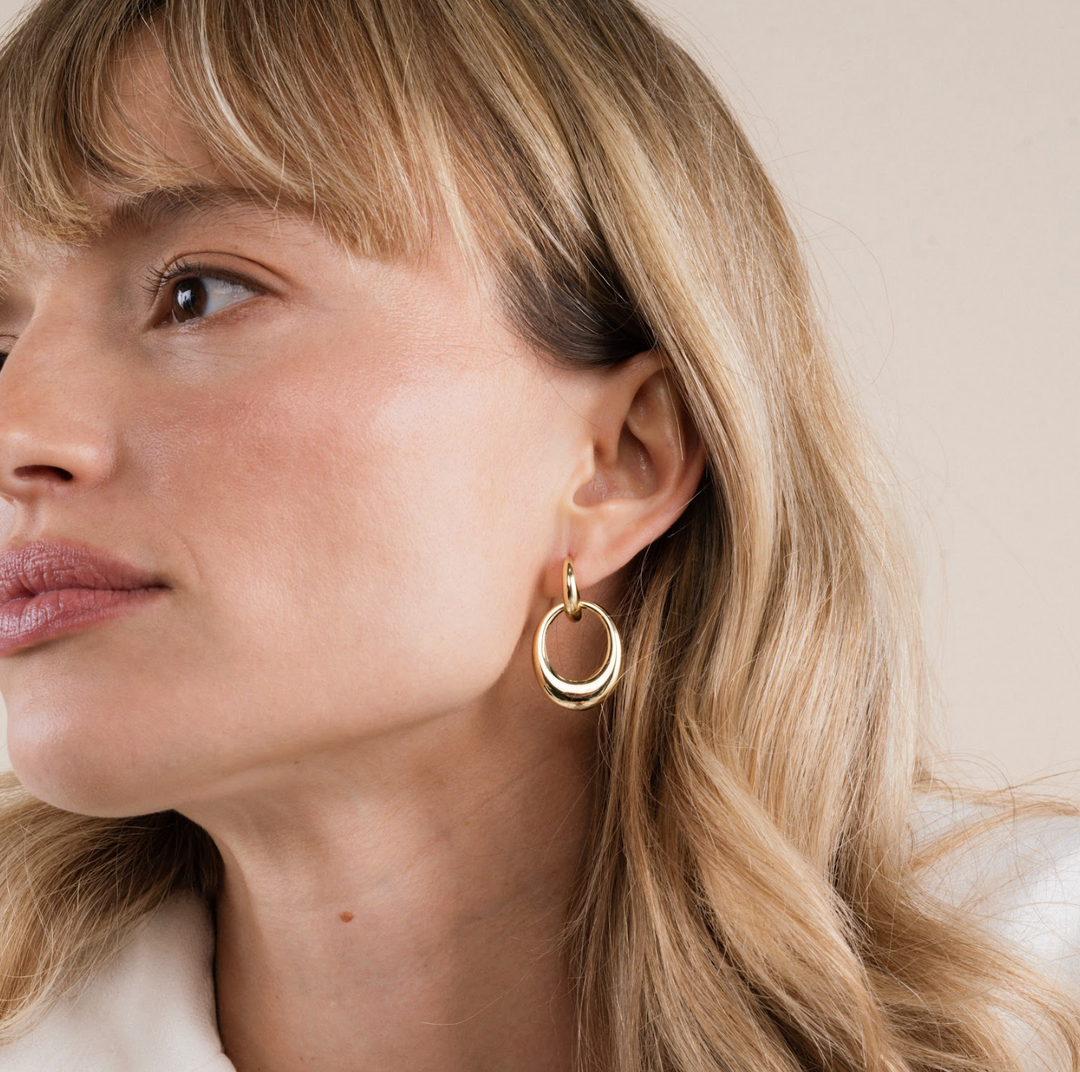 Gold Hoop - Coupled - Earrings