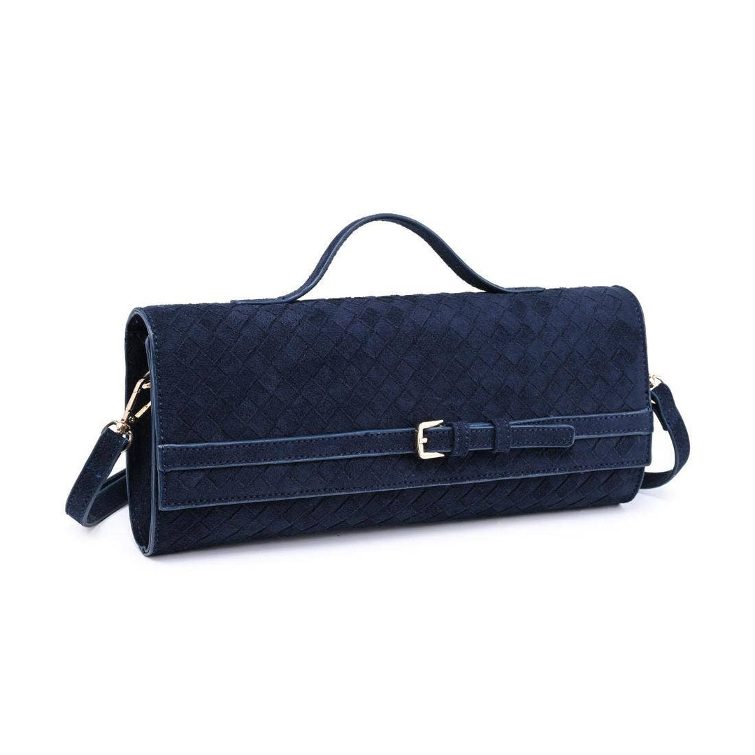 Emerson Woven Faux Suede Crossbody Bag