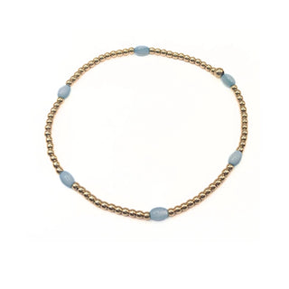 B-AC-PT-7- Aspen Gold Filled Waterproof Bracelet- Pale Turquoise