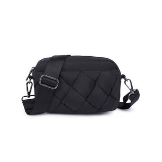 Sol and Selene - Inspiration - Braided Woven Nylon Crossbody: Salmon