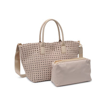 Load image into Gallery viewer, Sol and Selene - Solstice - Medium  Hand Woven Knot Tote: Nude
