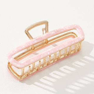 Harlow Medium Hollow Rectangle Metal Claw Clip: Assorted