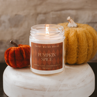 Sweet Water Decor - *NEW* Pumpkin Spice 9 oz Soy Candle - Fall Home Decor, Gifts