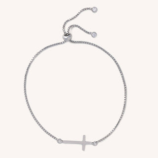 Cross Slider Bracelet: Gold