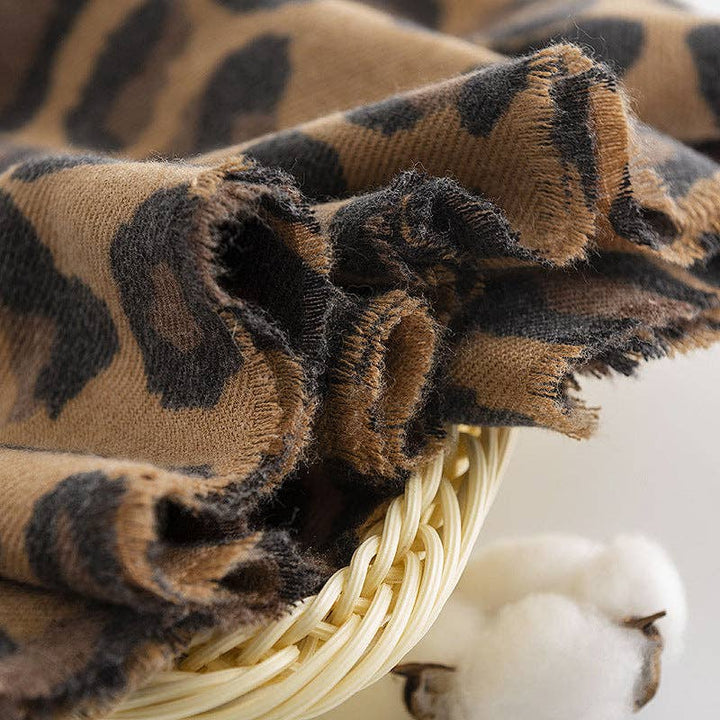 Leopard Print Blanket Scarf