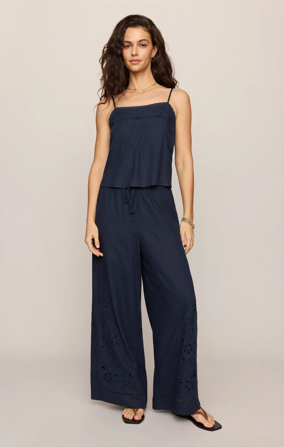Lille Embroidered Woven Tank