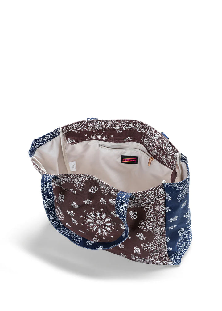 Bailey Brown/Navy  Bandana Tote