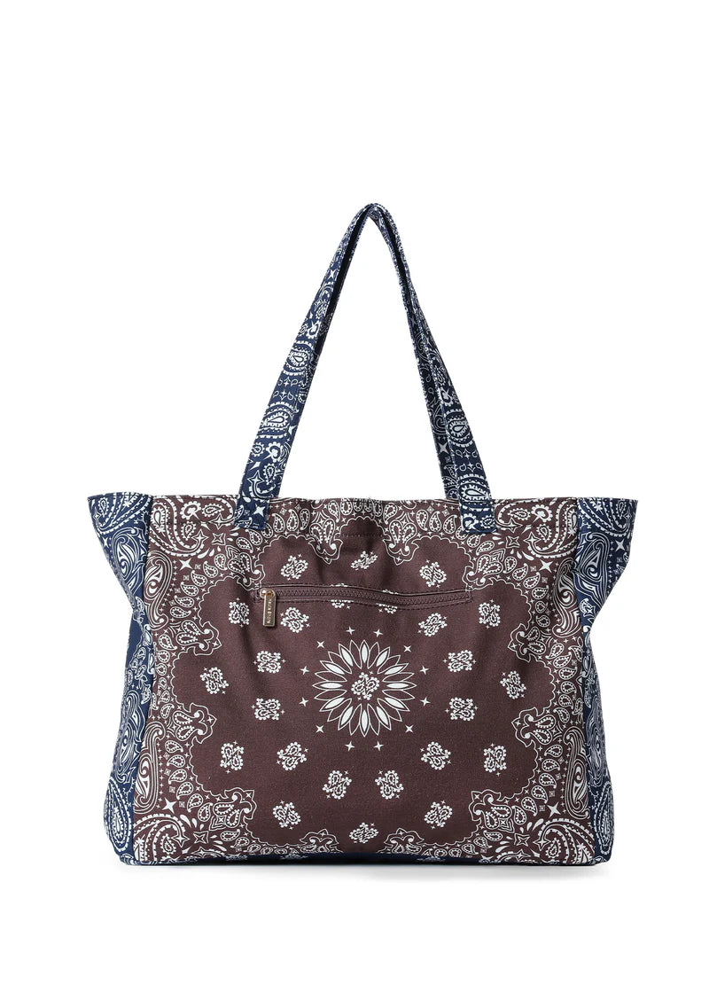 Bailey Brown/Navy  Bandana Tote